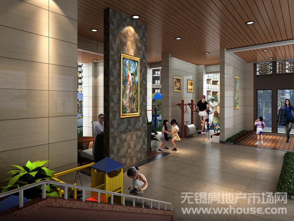 會所架空層效果圖      
