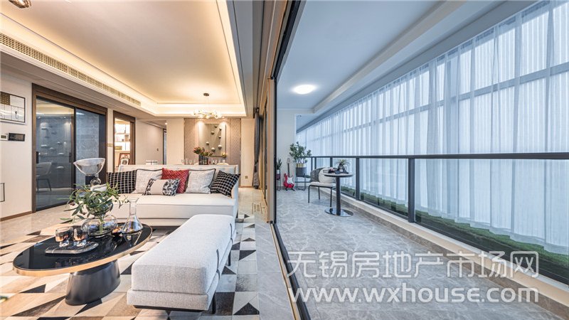 名邸128㎡戶型樣板間陽臺