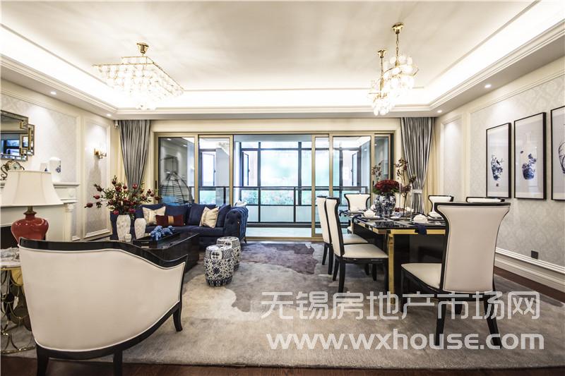 168㎡戶型樣板間客廳