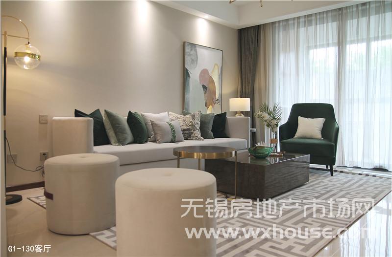 130㎡戶型樣板間客廳