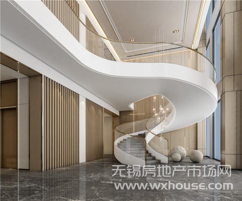 共享空間-旋轉樓梯廳效果圖