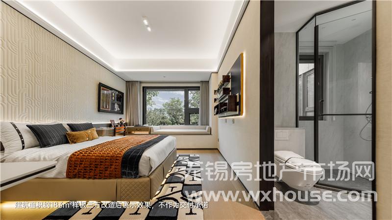 183㎡戶型樣板間南向次臥套房